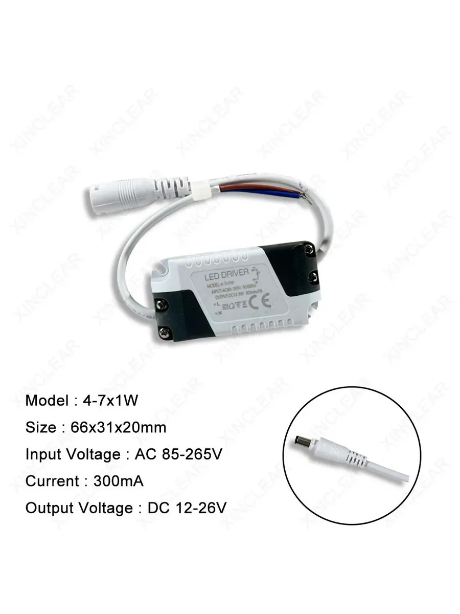 LED драйвер 1-3x1W, AC85-265V, 300mA, DC 3-12V