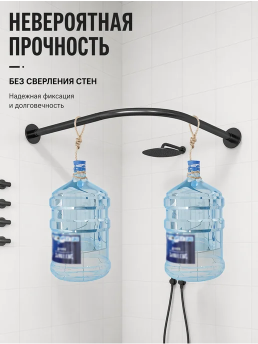 Душевая кабина 90-130cm c силиконовым гибким барьером, серый, фото 6