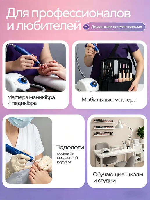 Аппарат для маникюра и педикюра STRONG 210, синий, фото 6