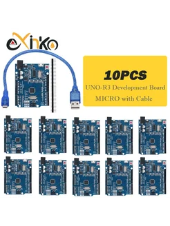 10шт Arduino UNO R3 Micro с кабелем