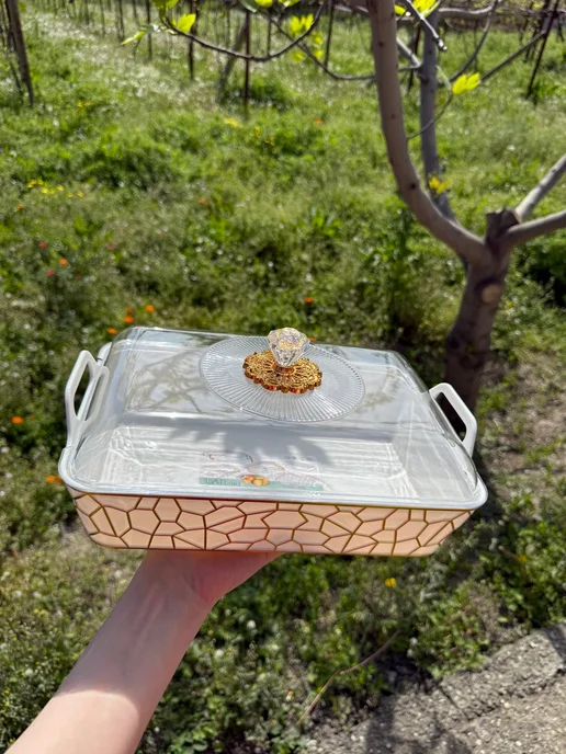 хлебница точки круглая с крышкой, белый, фото 4