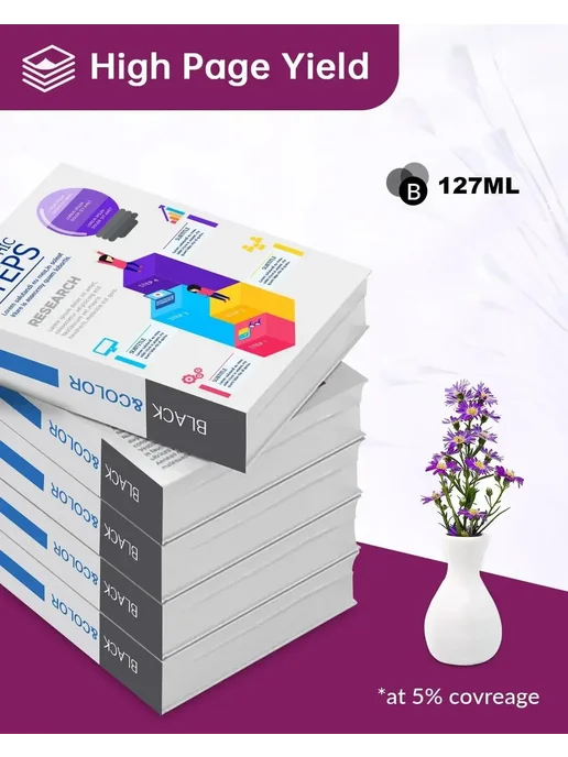 LANHAN Чернила для Epson ET-M1100 ET-M1120 ET-M1170 ET-M1180, черный, фото 4