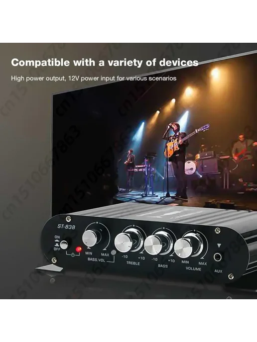 VKTECH ST-838 черный 2.1-канальный усилитель, черный, фото 6