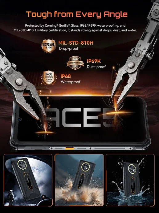 Смартфон Cubot Kingkong Ace 5 8/256 ГБ, черный, фото 6