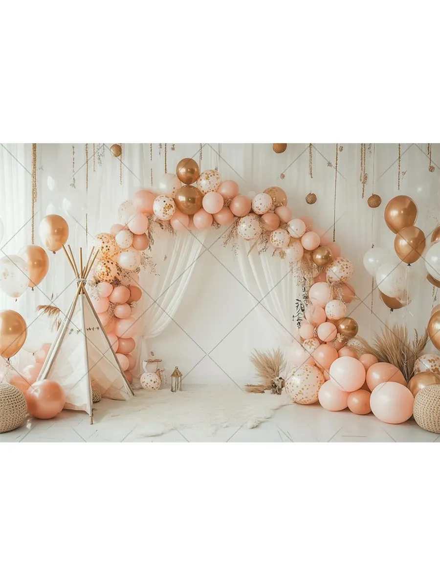 Фотофон AEVYVKV Romantic Rose Flowers Balloon Tent
