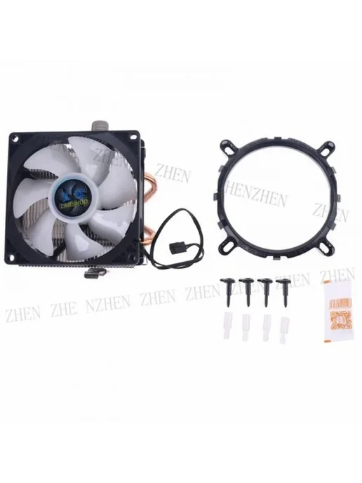YTYIN Y CPU Cooler 3 Pin 2 Copper Tubes LED, вариант