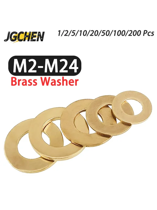 Нет бренда Шайбы латунные XMSJ HT-PT-001 M2-M24 M8x16x1.2(20pcs), 8x16x1.2, 20 шт