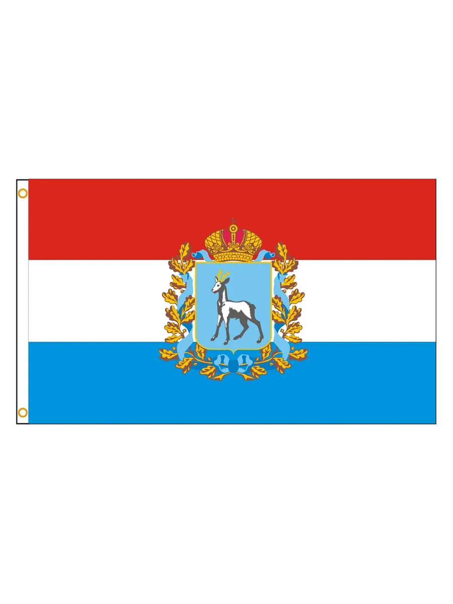 Флаг Самарской области 90x150 см из