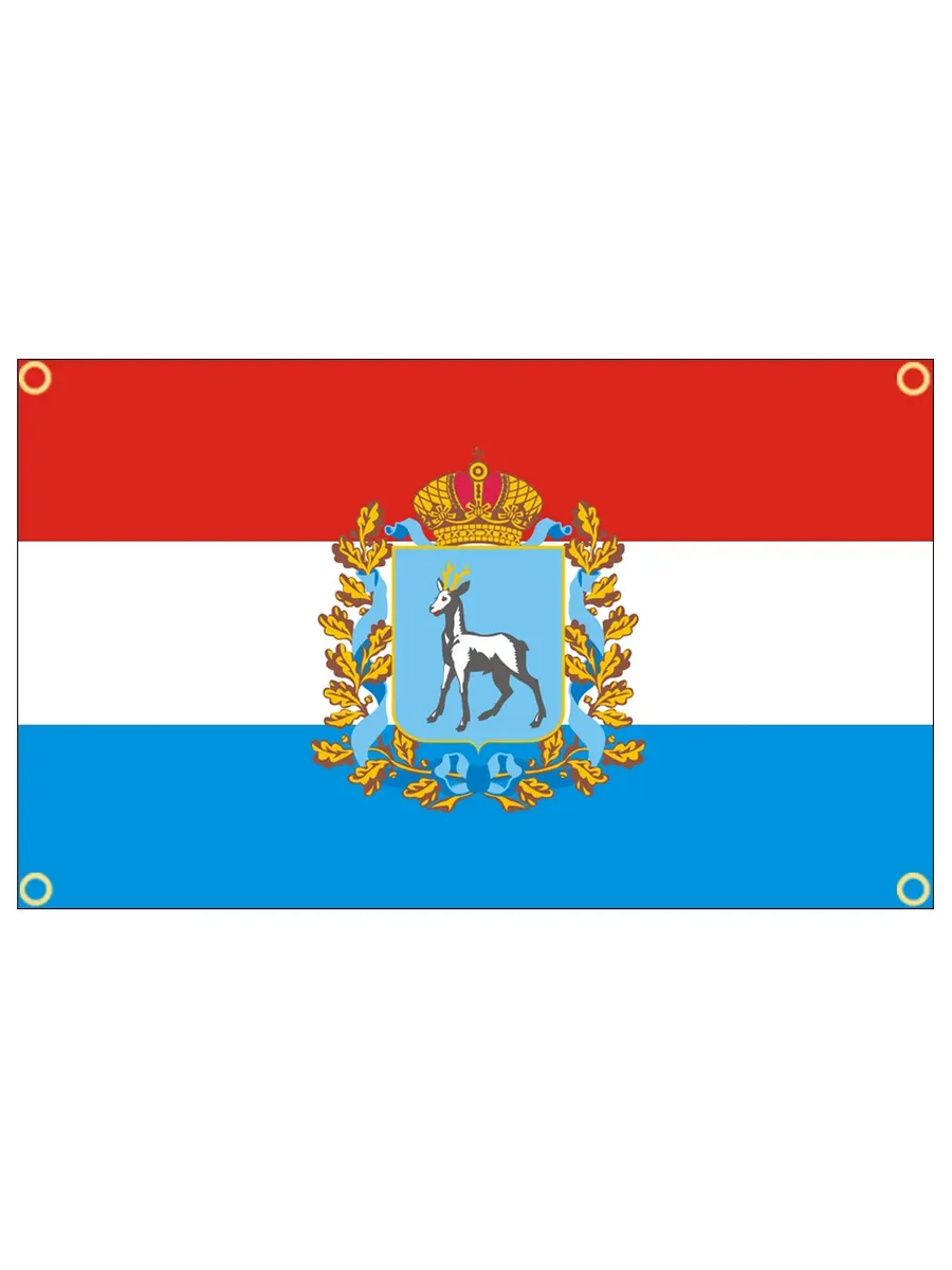 Флаг Самарской области 90x150 см из