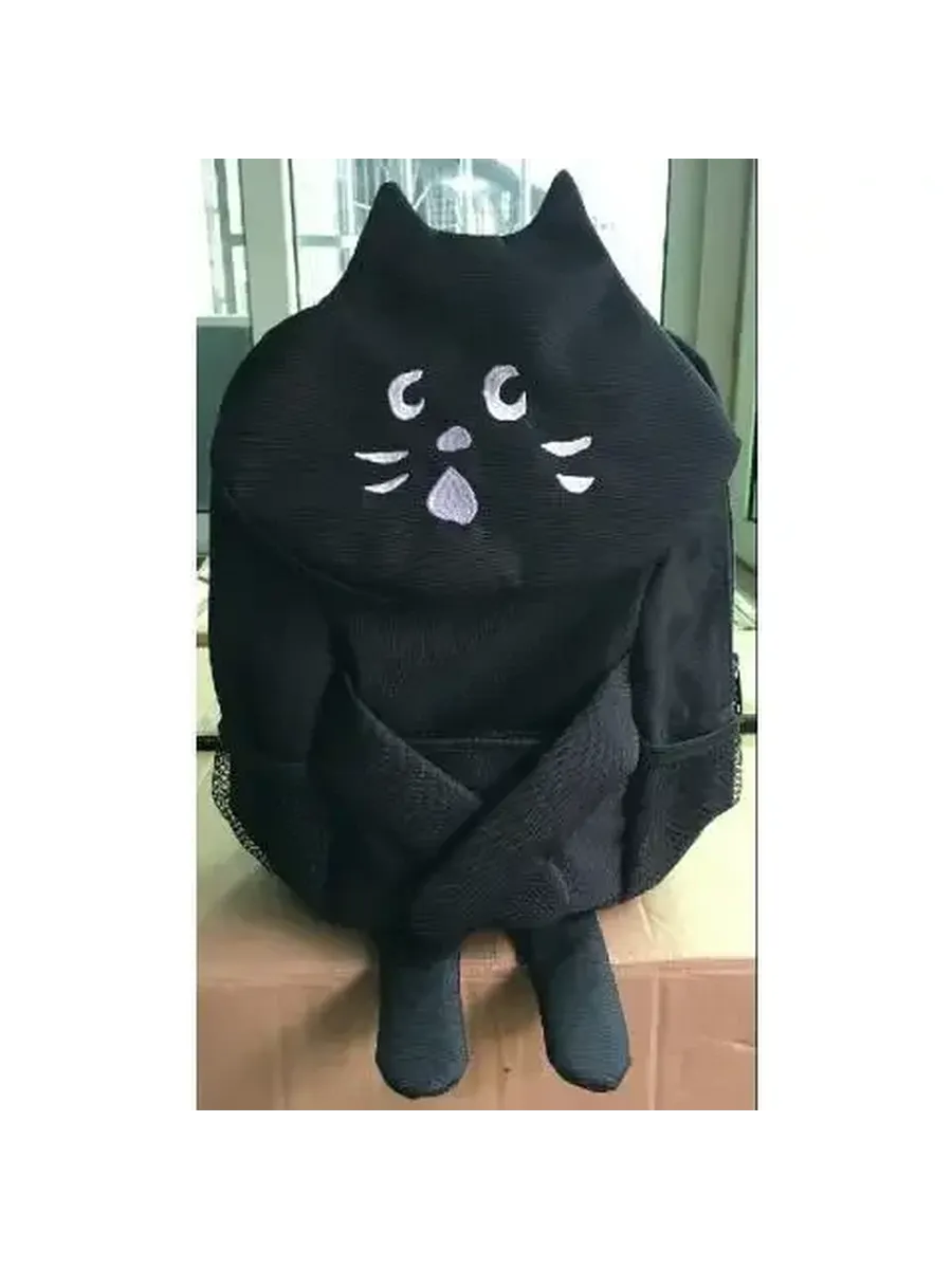 Рюкзак детский черный котик, Mochila Kawaii