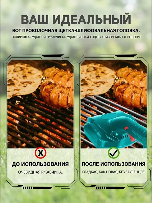 deerma Электрощетка для кухни и гриля со стальной щеткой, синий, фото 2