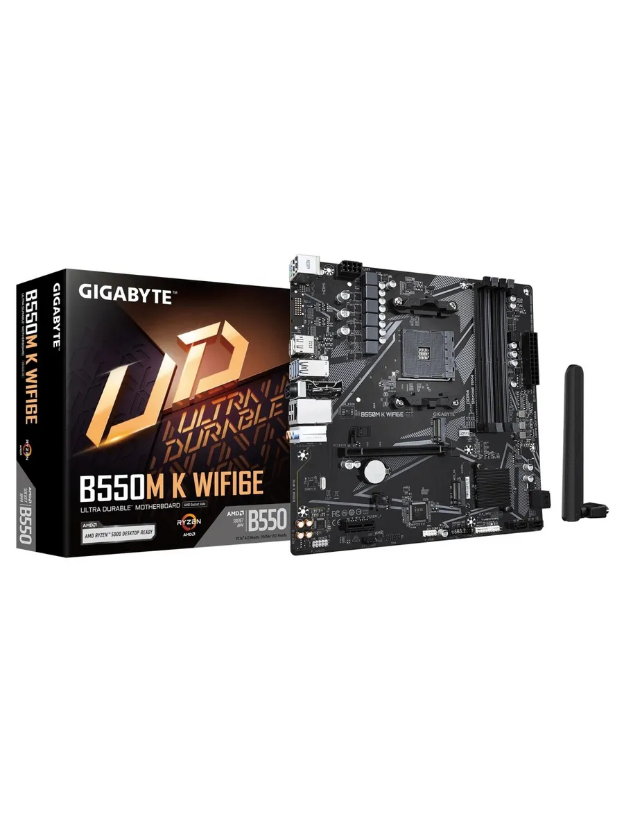Материнская плата B550M K WIFI6E AM4 AMD B550 mATX RTL Gigabyte 1072545640 купить за 7 869 ₽ в интернет‑магазине Wildberries