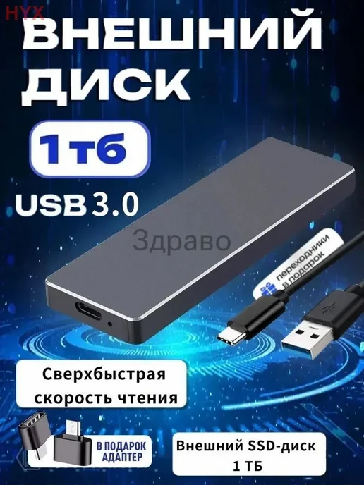 AG Digital 1 ТБ Внешний SSD-диск 1ТБ (HDD.PORT), USB 3.0, -, 1 ТБ, 1 ТБ, фото 5