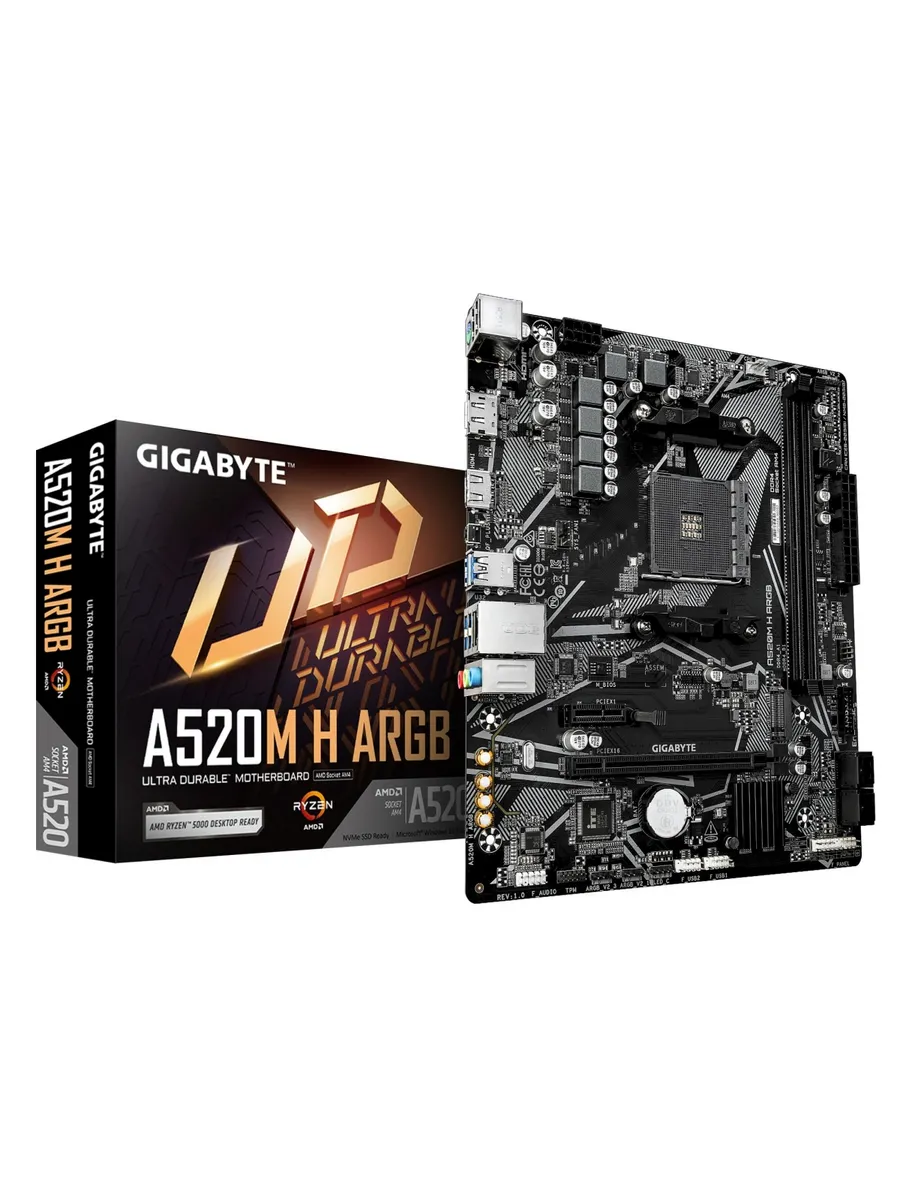Материнская плата A520M H ARGB AM4 AMD A520 mATX RTL