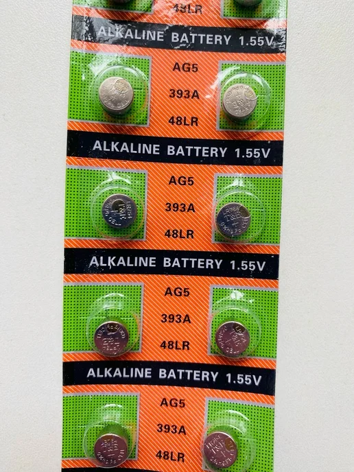 Батарейки AG5 (393A,48LR) 10 штук, AG5 393A 48LR штук, фото 2