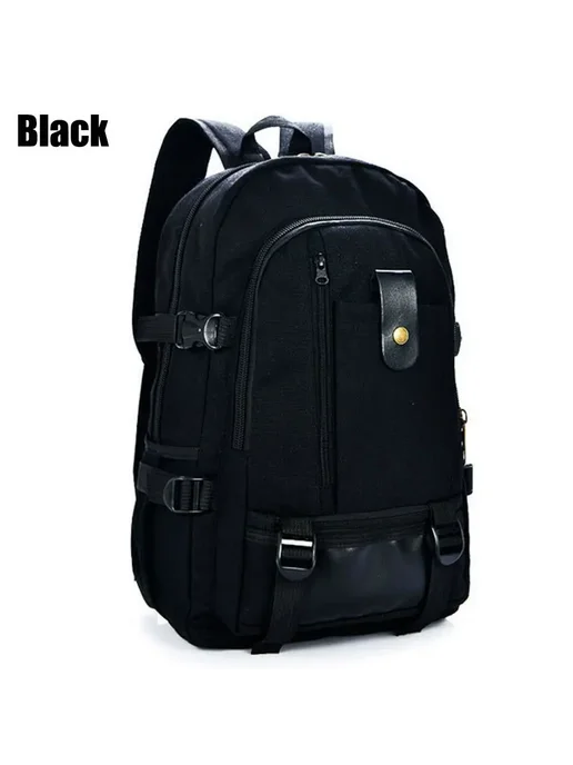 Нет бренда Рюкзак холщевой black, черный