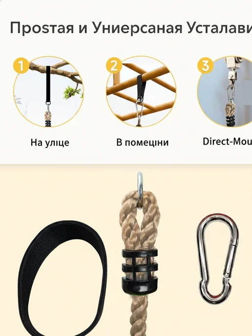 Канат Качели-диск Шведская стенка с крючком, зеленый, фото 5