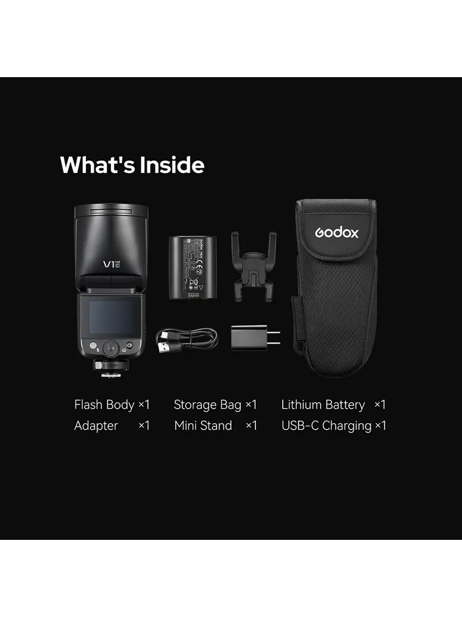 JYYXF Godox V1mid Вспышка для Sony Canon Nikon Fuji Panasonic for