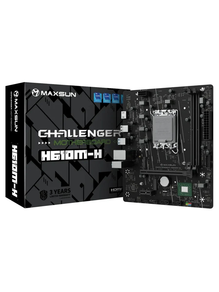 Maxsun Материнская плата MS-Challenger H610M-H V1 LGA1700 Intel H61