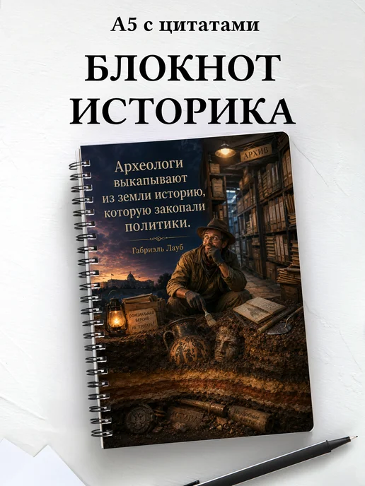 Блокнот историка с мотивирующими цитатами