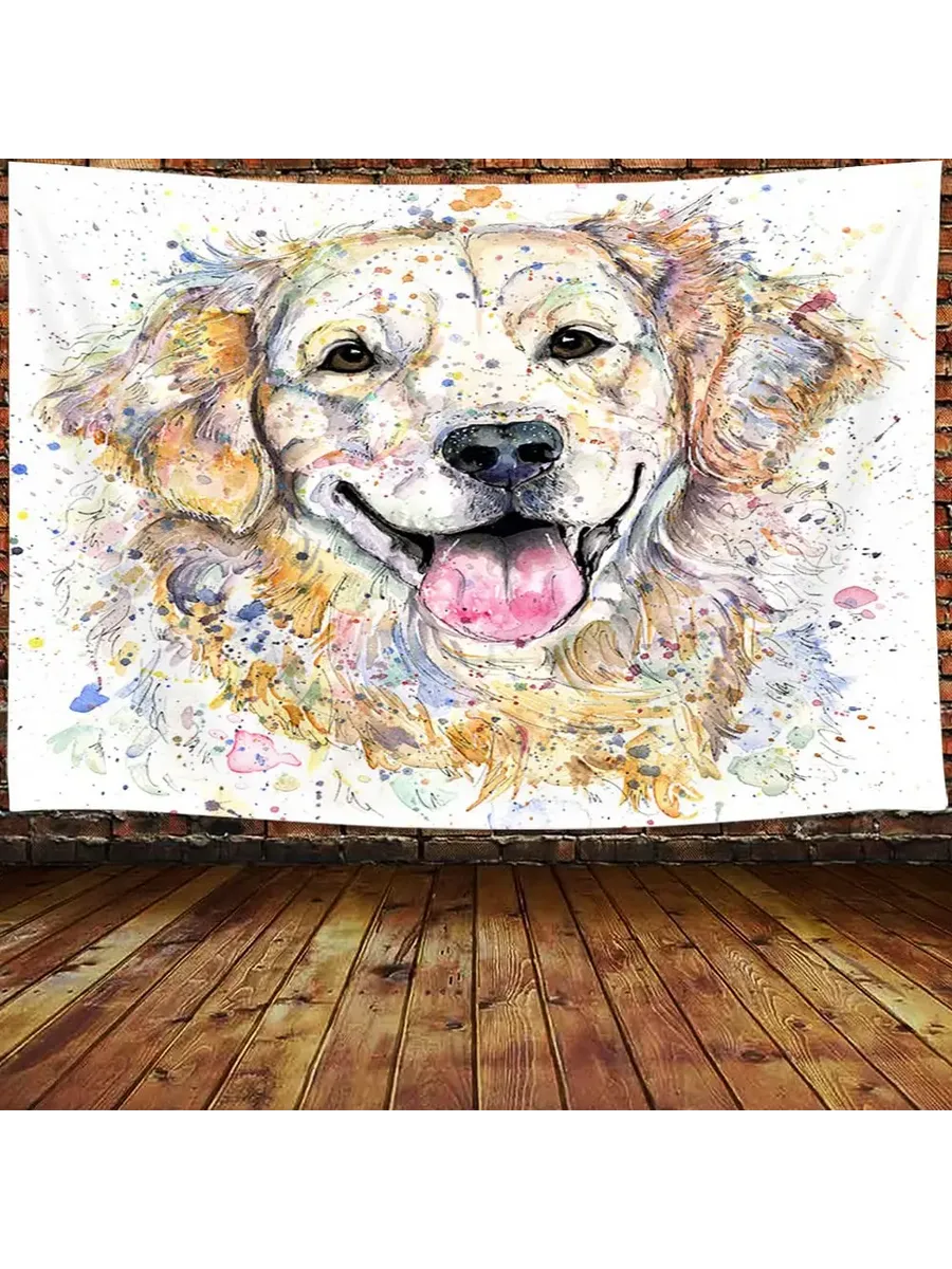 Гобелен с собакой, 95x70 см, цвет 1