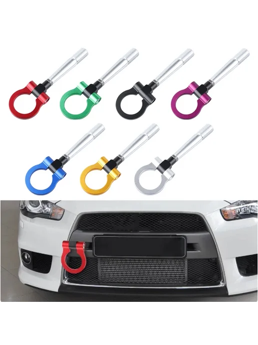 Нет бренда Крюк буксировочный Red для Mitsubishi Lancer EVO X 2008-2016, красный, фото 2