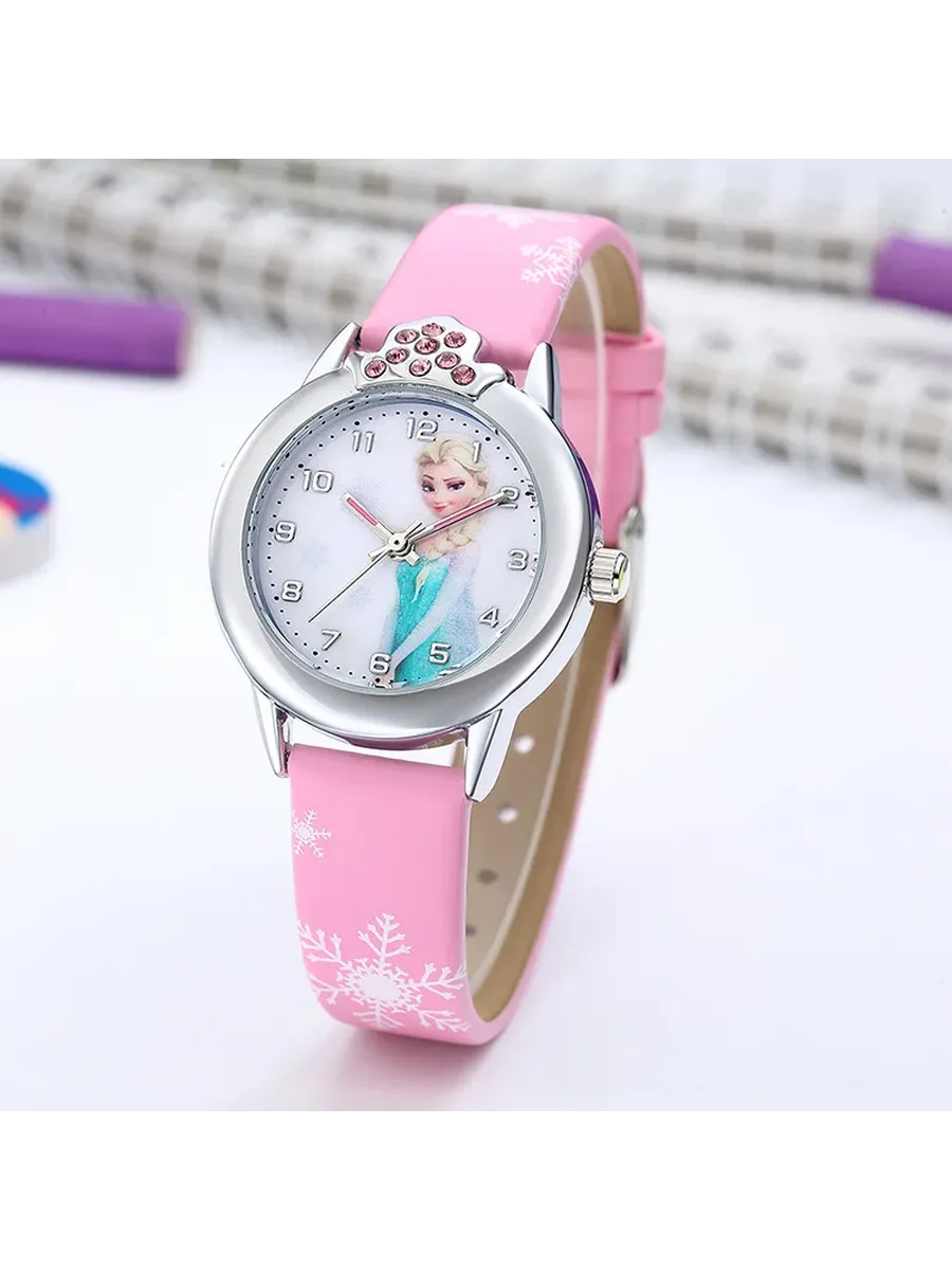 Детские часы Disney Frozen, розовые, с Эльзой