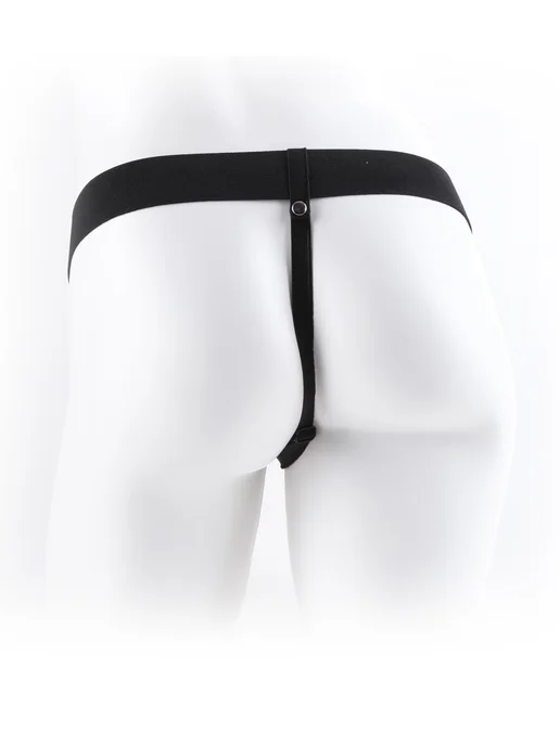 PIPEDREAM 9 Hollow Strap-On with Balls Фаллопротез мужской полый, коричневый, фото 5