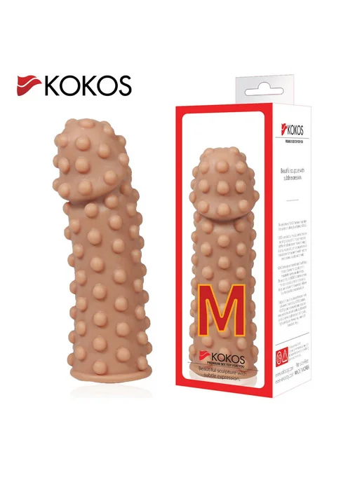 KOKOS Насадка на фаллос с бугорками по поверхности размер M, вариант, фото 2