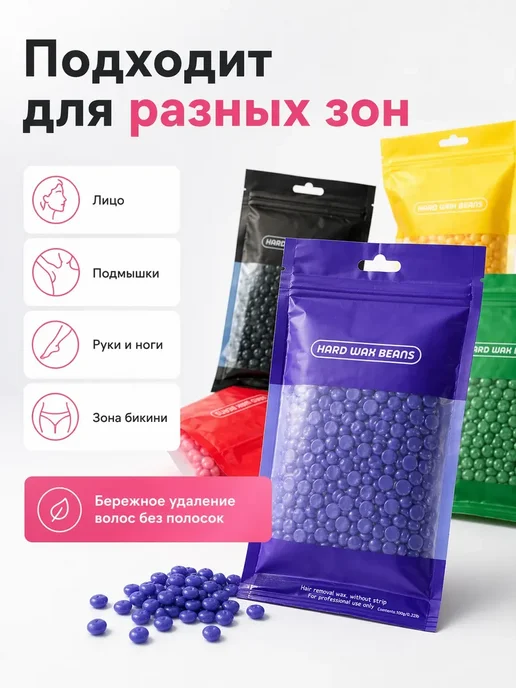 Лем08 Воск для депиляции в гранулах, 100 г, 100 г, фото 3