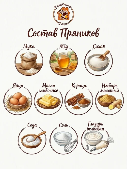 Катюшины пряники Пряники на торт ферма, 7 шт, фото 5