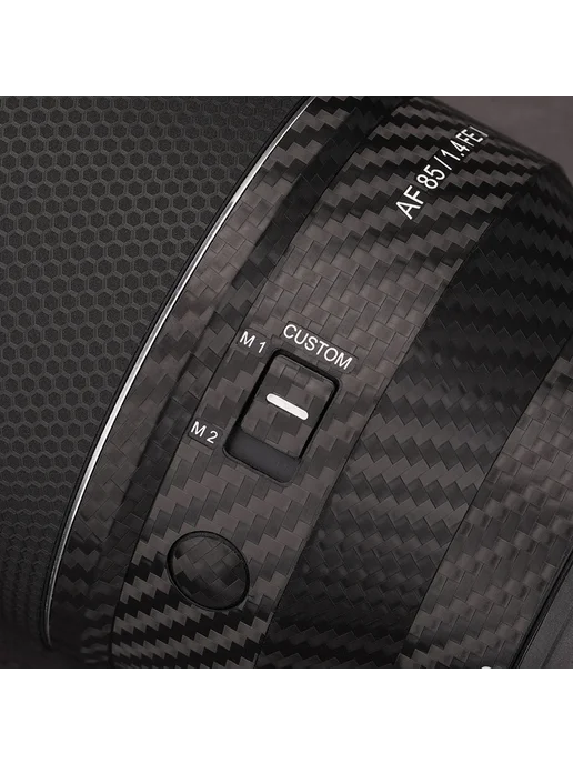 Самсунг AF 85mm F1.4 FE II, наклейки Wave Black, черные, черный, фото 4