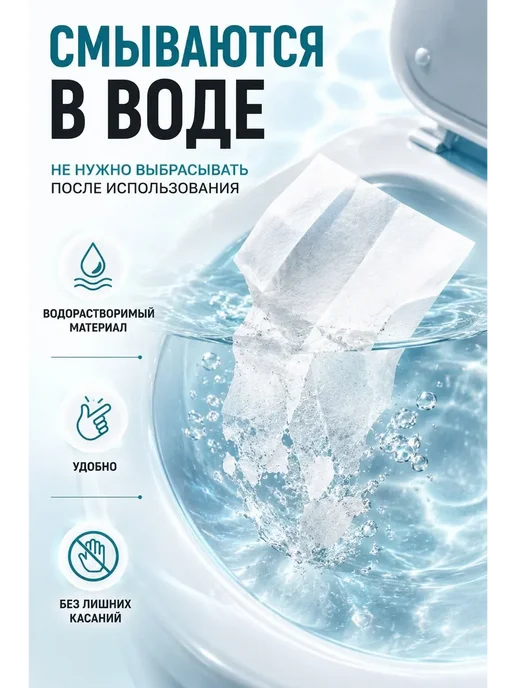 ВитАлинаДом Накладки на унитаз одноразовые непромокаемые, белый, фото 5