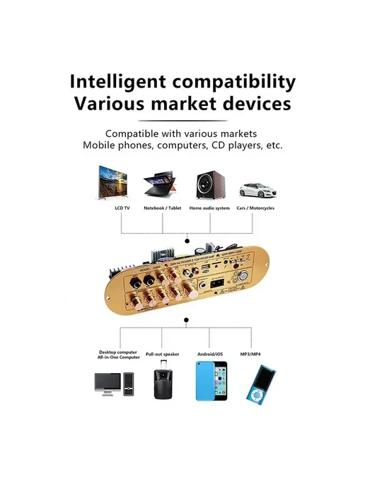 Нет бренда Усилитель T31C-D900 2.1 Bluetooth 5.0, вариант, фото 6