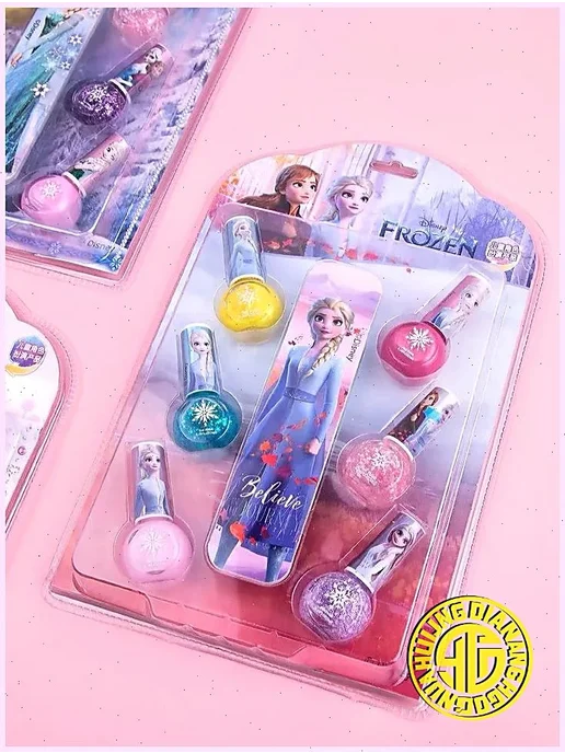 Детский водный лак для ногтей Frozen, 6 цветов с блёстками, 6 цв., фото 5