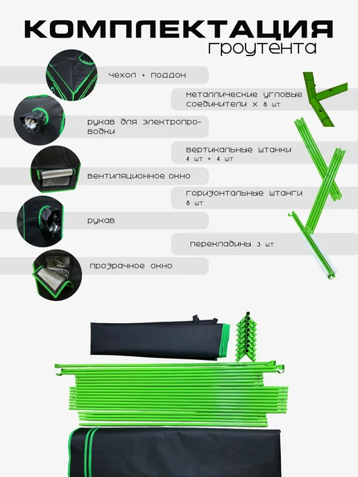 Oxford Гроубокс Growbox (гроутент) 120*80*200 см, 120x80, фото 4