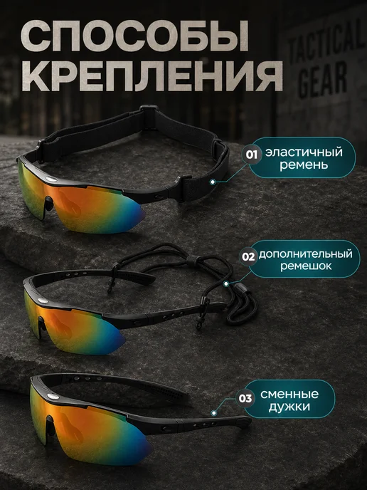 Straiker76 Тактические очки противоосколочные защитные, вариант, фото 2