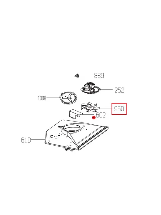 Нет бренда Крыльчатка вентилятора для духового шкафа BLOMBERG 210441936, вариант, фото 3