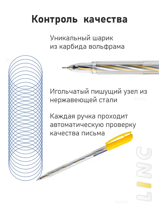 Linc 5 шт. Ручка шариковая "Ace", 0,70 мм, синяя, 5 шт, фото 6