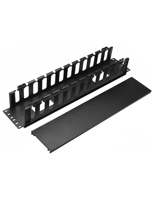 ALLSTRONG IW-PP-CM-12-P-2U черный пластиковый кабельный орга, черный