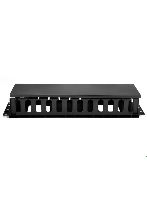 ALLSTRONG IW-PP-CM-12-P-2U черный пластиковый кабельный орга, черный, фото 3