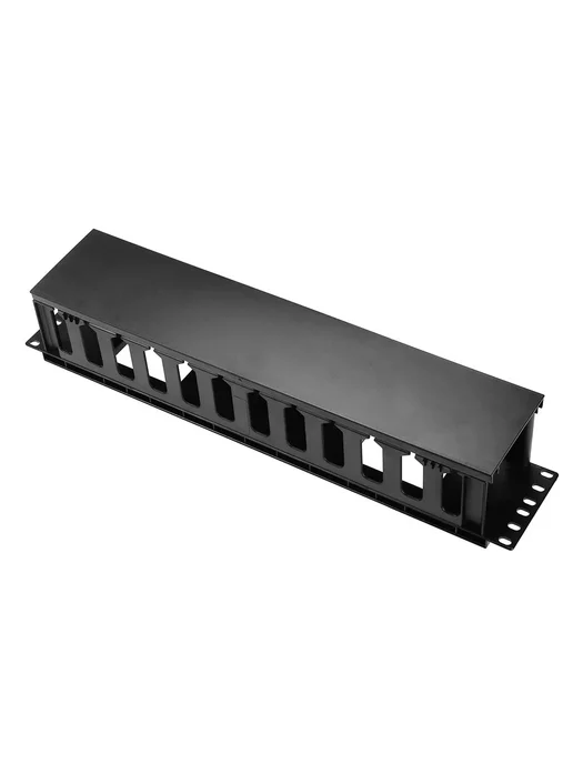ALLSTRONG IW-PP-CM-12-P-2U черный пластиковый кабельный орга, черный, фото 5