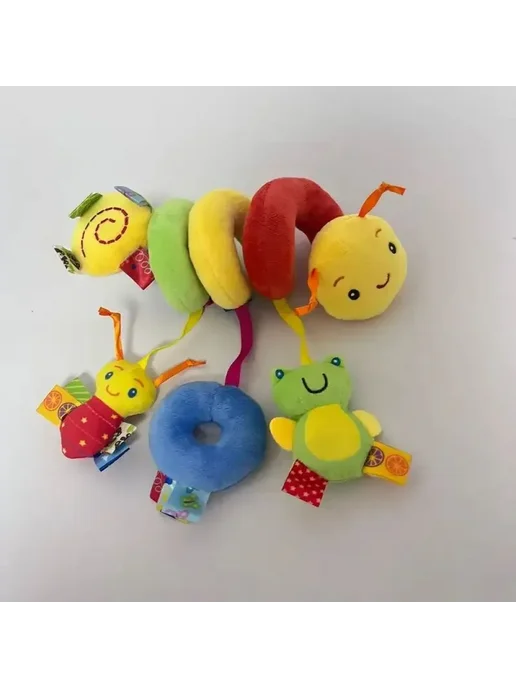 Подвесная игрушка-спираль гусеница 0+ для кроватки и коляски, вариант, фото 8