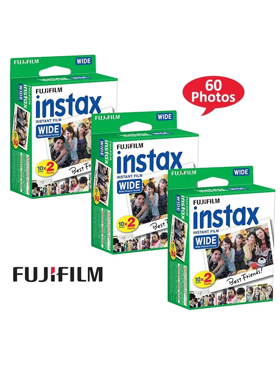FUJIFILM Instax Wide Film Monochrome 1 штука White edge 60 s