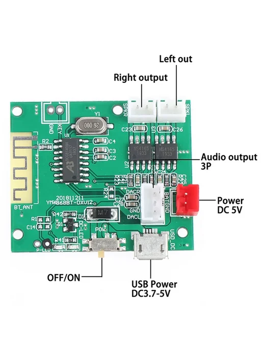Нет бренда ABSF Bluetooth 5.0 Усилитель звука, вариант, фото 3