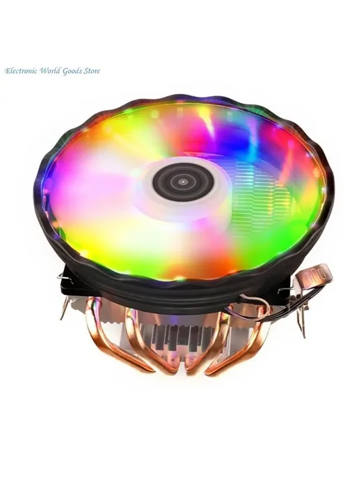 Нет бренда A3PD процессорный кулер 2 4 тепловых трубок RGB 2 copper pip, вариант, фото 3