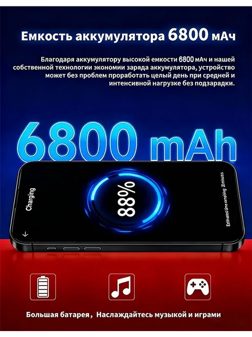 Смартфон Pro Max I16 12/512 ГБ, оранжевый, фото 2