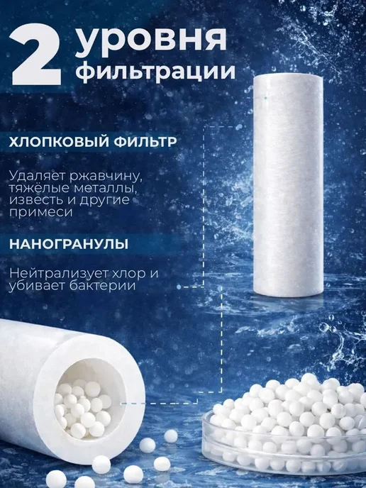 Фильтр для душа с 5 картриджами, 1.5 года, вариант, фото 2