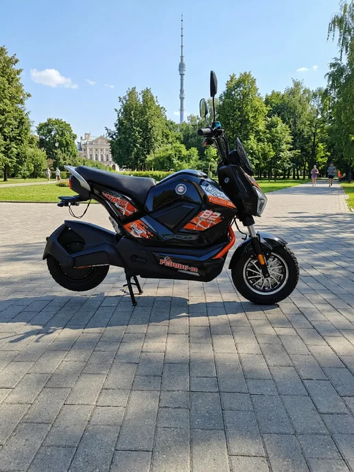 FUDUDU Электроскутер В2 60V 35Ah, черный, фото 4