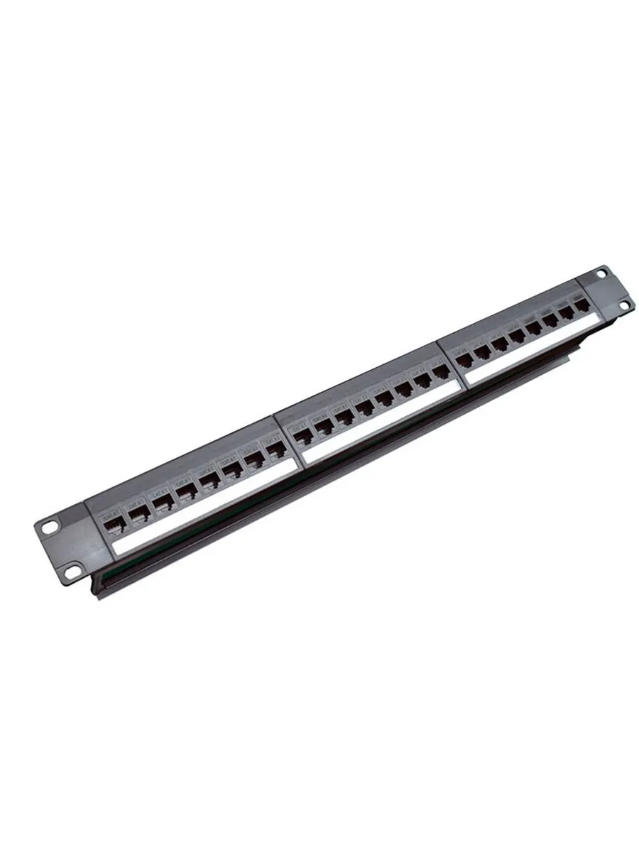 New-19-дюймовая стойка шкафа 1U Сквозная 24-портовая CAT6